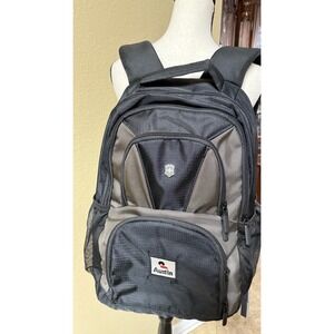 Swiss Army Style Backpack Laptop Travel School Black Gray Multi-Pocket- Austin‎